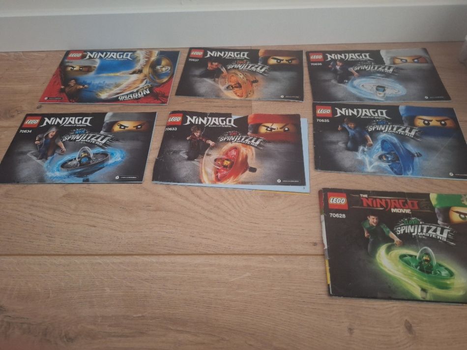 Lego ninjago spinners (alle 7 kosten 250 eur samen appart 50 eur per stuk)